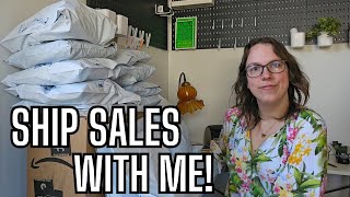 SO Many Fast Sales! Ship Weekend Sales With Me + New Work Space Setup!