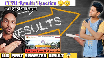 MY Reaction On CCSU LLB Result 😮‍💨