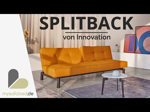 Vorschau: SPLITBACK Schlafsofa mit Wallnussfurnier Armlehnen von Innovation -  mysofabed de