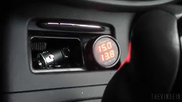 2 In 1 Car Auto 12V Red Dual Display LED Digital Thermometer Voltmeter