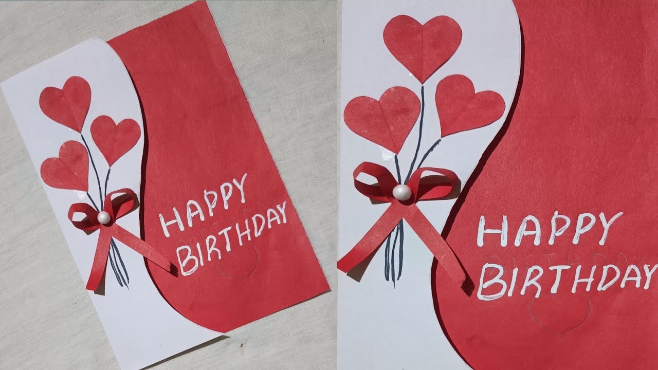 Handmade Birthday Greeting Card ! Birthday Card Banane Ka Aasan Tarika