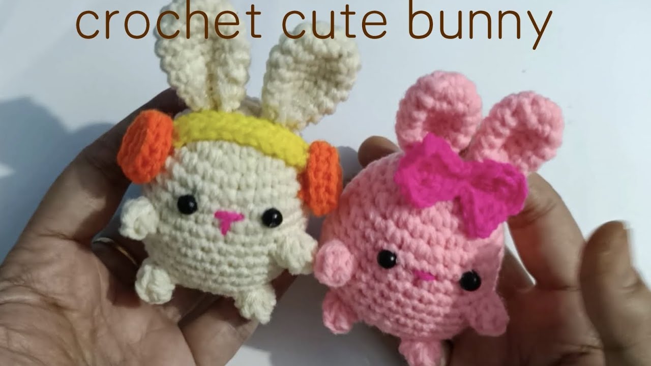 Crochet Cute Bunny With Headphone And Bow - Amigurumi Bunny Rabbit Tutorial