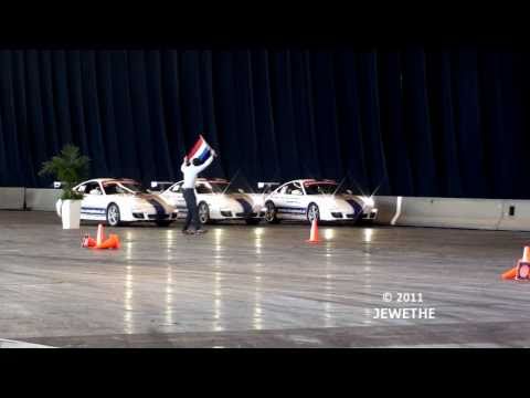 Porsche 997 Carrera (Race) Sound, Drifting And Accelerations @ AutoRAI 2011