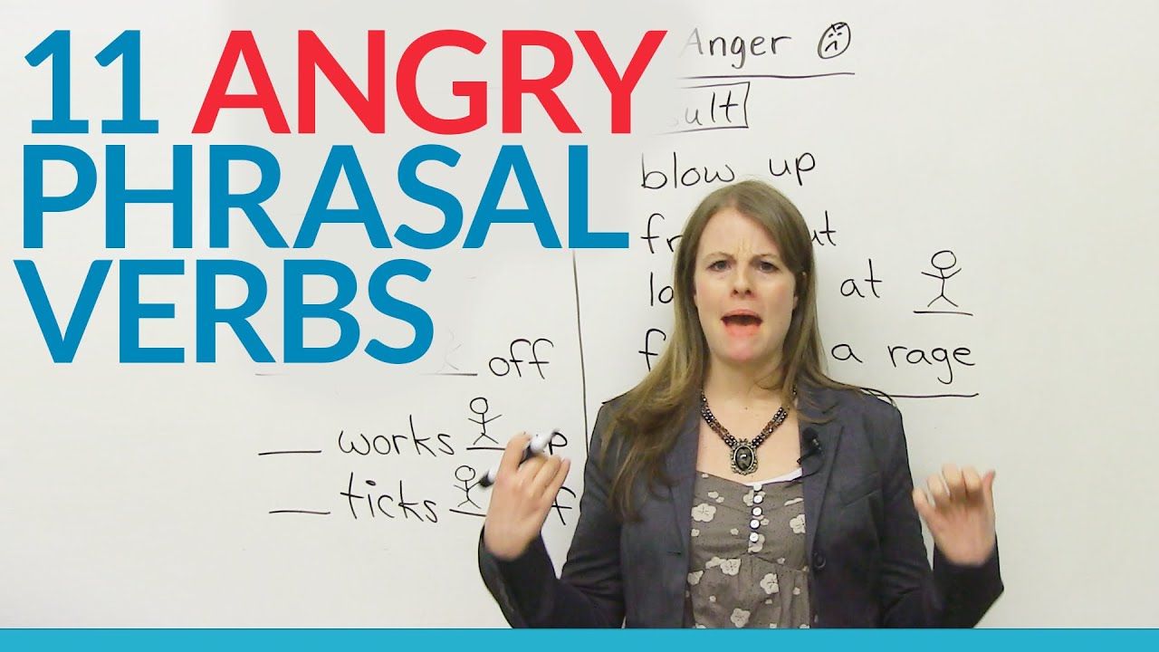 ⁣Learn 11 ANGRY Phrasal Verbs in English