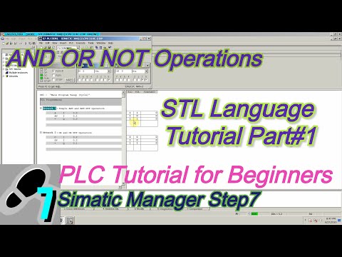 STL Language Programming Tutorial Simatic Manager PLCSim Part#1 for Beginners AND OR NOT Operations
