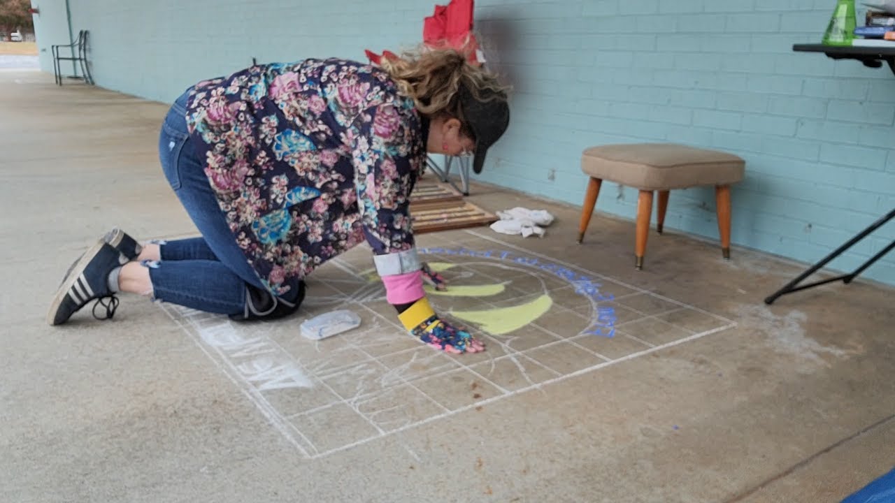 Sidewalk Chalk Art for Breast Cancer Awareness YouTube