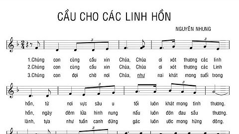 CẦU CHO CÁC LINH HỒN - NGUYỄN NHUNG - Thể hiện Việt Thắng - ( NL - 2.11 Lễ Các Đẳng Linh Hồn )