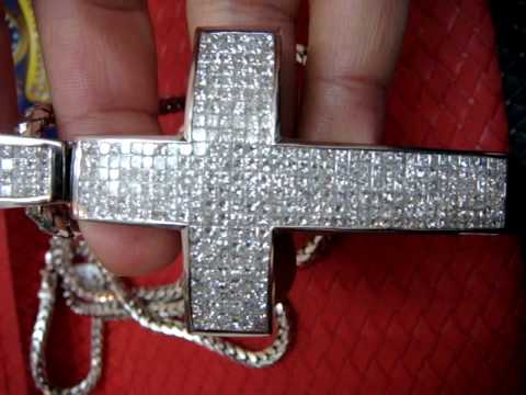 FAT JOE JEWELRY DIAMONDS CROSS PRINCESS CUT INVISIBLE SET.MPG