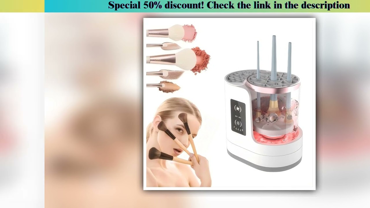 Get 1Pcs automatic makeup brush cleaner, makeup brush quick dry cleaning tool, makeup remover brow p