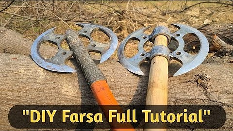 How to Make Double Blade Farsa at Home | Unique Axe Design | DIY Weapon Making | Chain Sprocket 