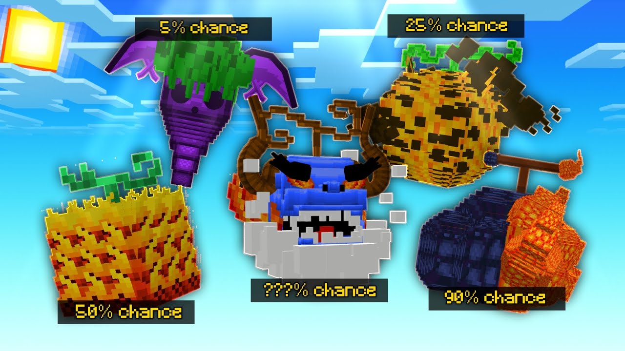 Piece Fruits Java Qual a RARIDADE de CADA FRUTA na Piece Fruits Addon? MINECRAFT BEDROCK ...