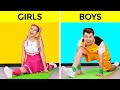 Popular vs loser gymnastics impossible acrobatics challenge 24 hours body tricks by 123 go school