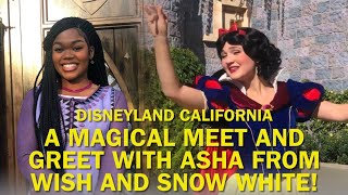 Meeting Up With Asha from Wish and Snow White: VERY MAGICAL Meet and Greets! Disneyland 2023 #disney