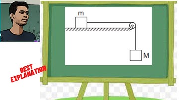 Figure (10-E4) shows two blocks of masses m and M connected by a string passing over a pulley. The