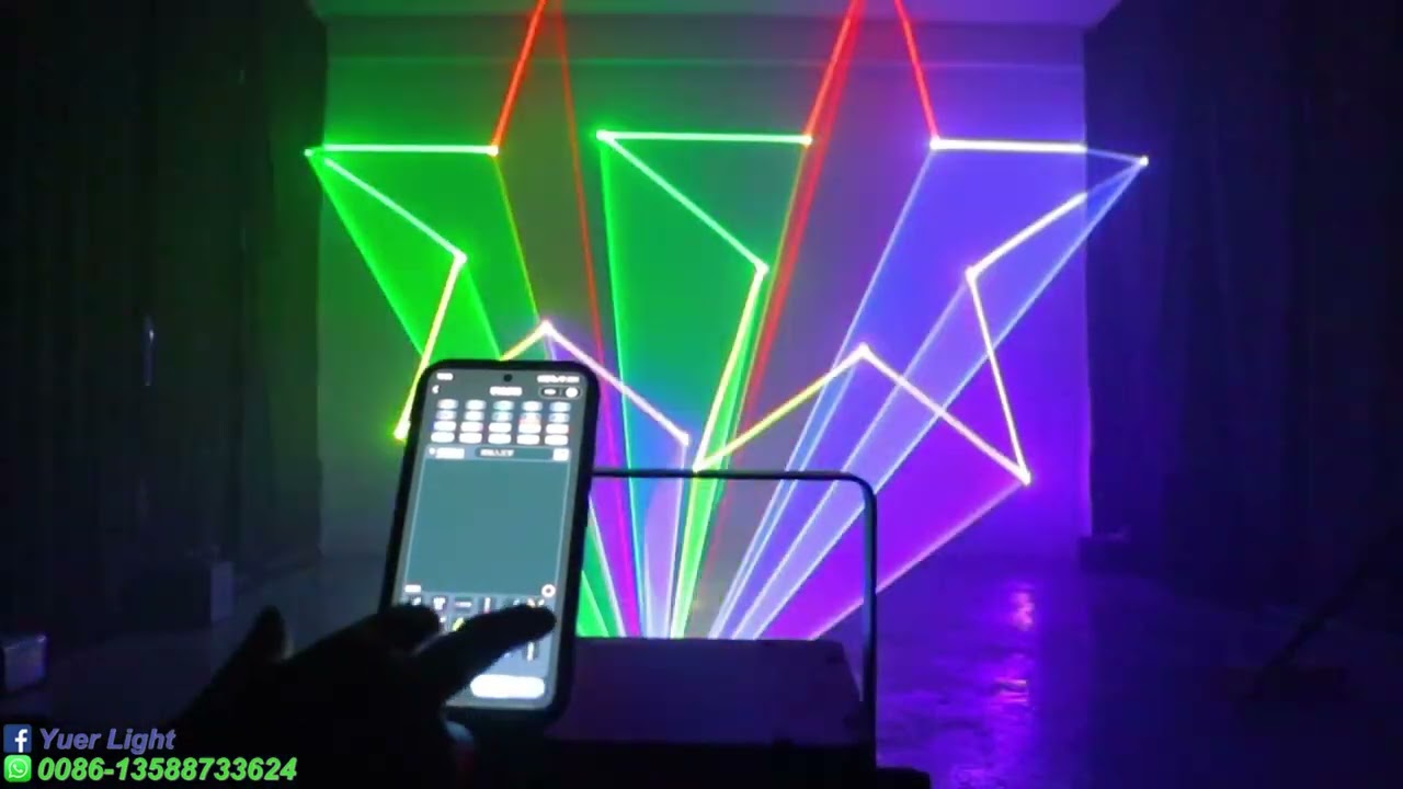 Ultimate Laser Light Show! 5W APP-Controlled Laser, 16CH DMX512, 15kpps Scanner