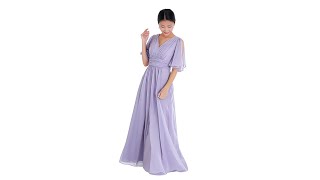 ブライズメイドドレス専門店エクラL707 長袖 ロングドレス | Bridesmaid Long Sleeves Long Dress L707