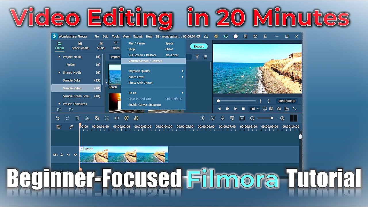 Filmora Tutorial for Beginners in 20 Minutes - Complete Guide to Video ...