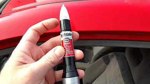 How to use a Dupli-Color touchup paint pen, Scratch Fix All in one