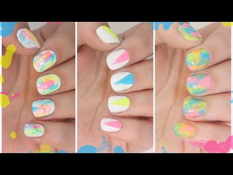 3 EASY NEON Summer Nail Art Designs