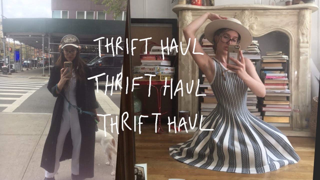 trucker hats, vintage tea dresses and style epiphanies - spring try on thrift haul