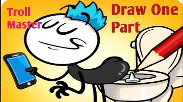 Troll Master Level 124-133 Draw One Part Stickman puzzle Gameplay Part 1