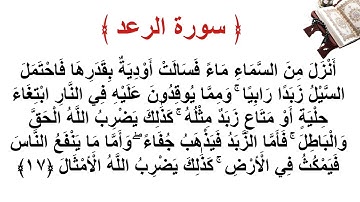 سورة الرعد الأية 17