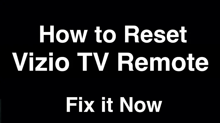 How to Reset Vizio TV Remote Control  -  Fix it Now