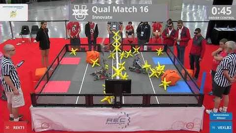 2017 VEXU Innovate Q16 - REKT1 vs VEXLB2 - 32 to 15