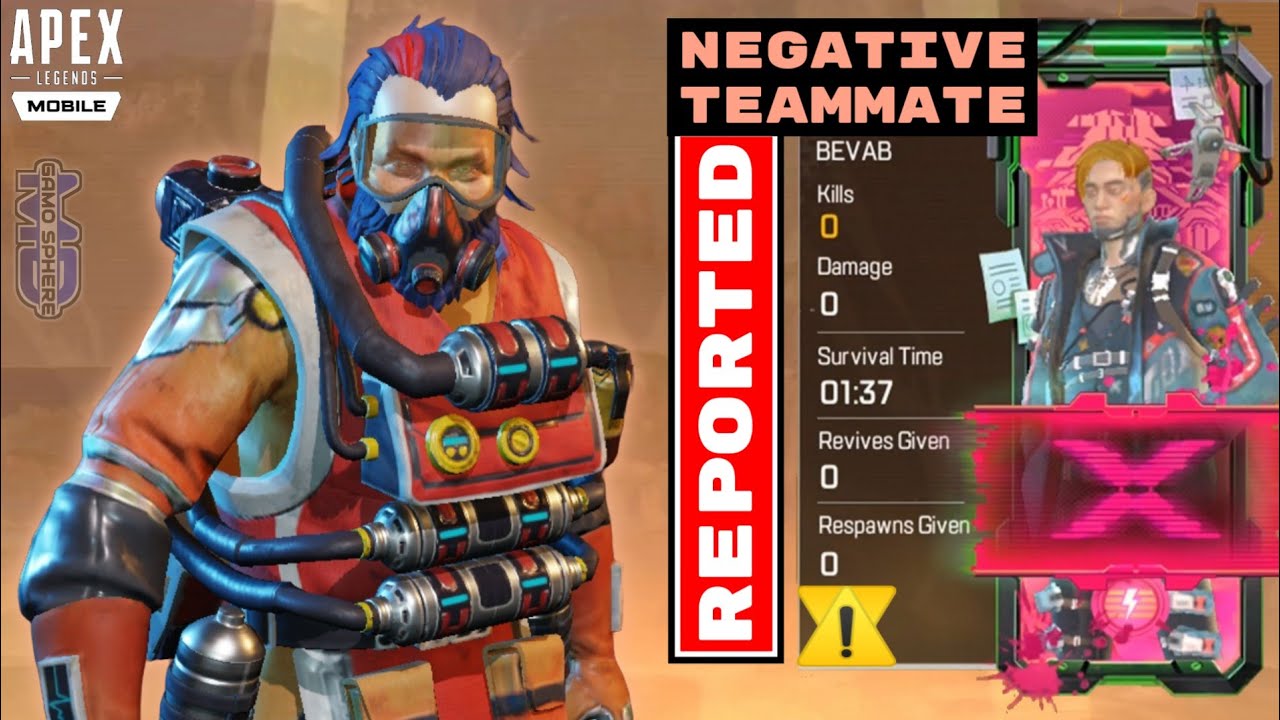 Negative Rp Apex Negative teammate Reported | CAUSTIC Gameplay Apex Legends Mobile # ...