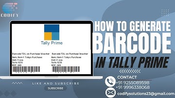How to Generate Barcode TDL  in Tally Prime?