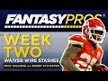 Live: Week 2 Waiver Wire Stashes (2019 Fantasy Football)