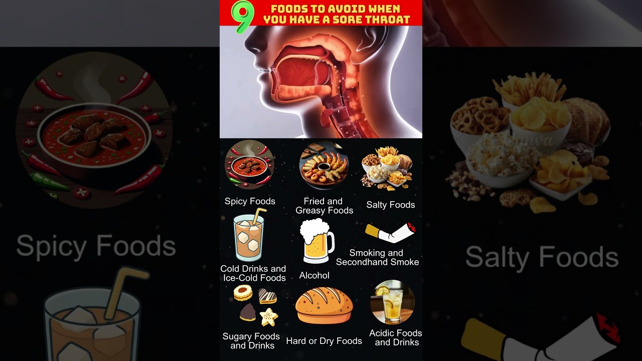 If you want to recover from a sore throat, stay away from these foods.