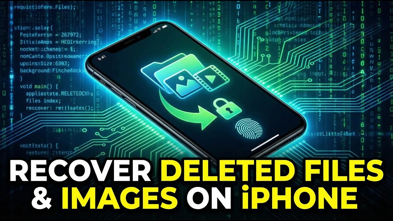 How to recover deleted files and images on iphone