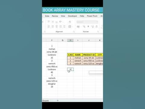 How Does Array Function Work In Excel | Excel Array Tutorial - YouTube