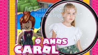 Fundo convite animado ROBLOX MENINA 