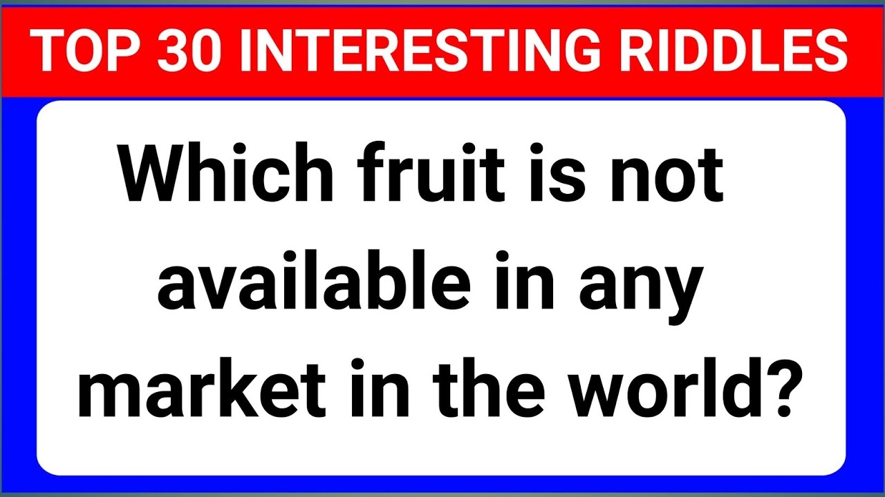 Sharp Mind Needed To Solve This Tricky Riddles