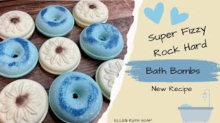 New Recipe - Fun Fluffy Foaming BATH BOMBS - Super Hard & Long Lasting Fizz | Ellen Ruth Soap