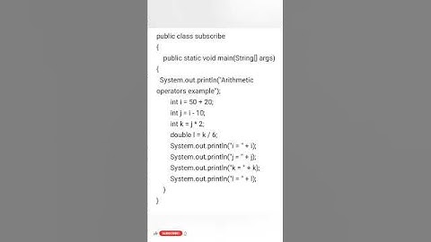 #Arithmetic operators in java programming #shorts