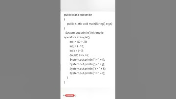 #Arithmetic operators in java programming #shorts