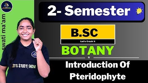 Introduction Of Pteridophyte | Part - 2 | B.Sc. Botany 2nd Semester | Swati Ma