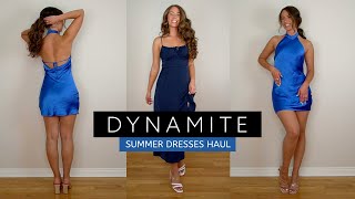 DYNAMITE CLOTHING SUMMER DRESSES TRY-ON HAUL 2022 | Lauren Peletier