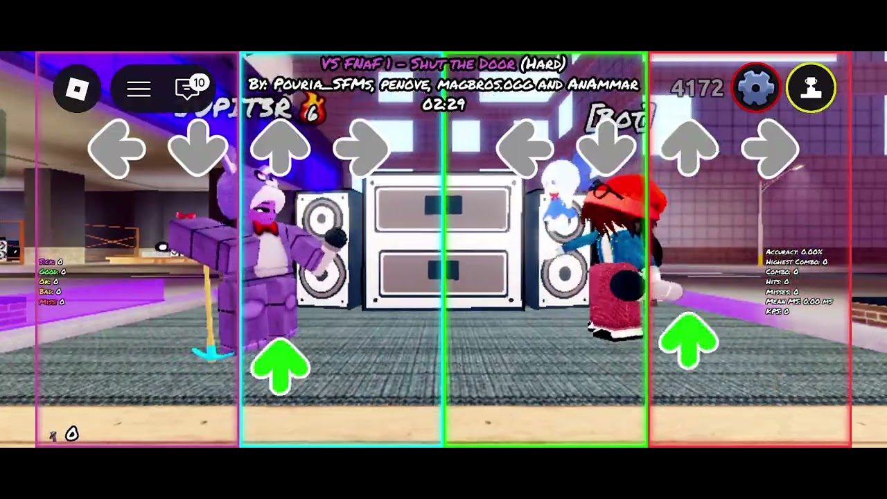 Funky friday vs fnaf1 :Bonnie: First to go, terrorizing and shut the door