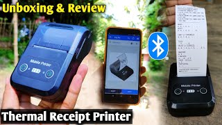 CX588 2 Inch Thermal Receipt Printer Mini Bluetooth Mobile Printer Unboxing & Review