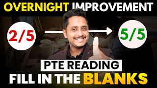Overnight Improvement 2/5 to 5/5  PTE Reading Fill in the Blanks | Skills PTE Academic