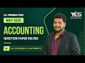CA Foundation May 2026 Exam Accounting Question Paper Solved by CA CS Harish A Mathariya
