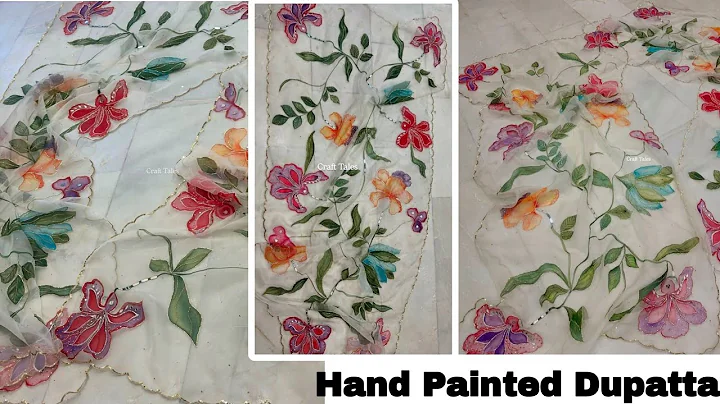 Hand-Painted Dupatta Tutorial | Step-by-Step DIY Bridal Design | Fabric Painting for Beginners