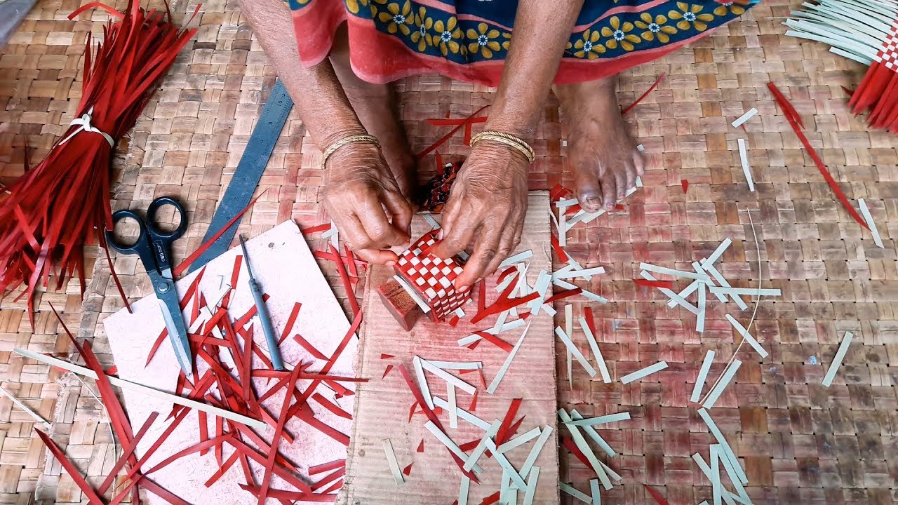 Making Palm leaf box/palm leaves craft/How to make different things with palm leaf/Mr.KeenHacker