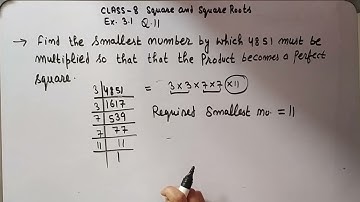 class 8 ex. 3.1 q11 squares and square roots rd sharma maths