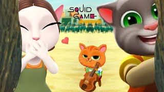 My Talking Tom Friends 😍 Squid Game Bubbu School Funny 🤣 screenshot 4