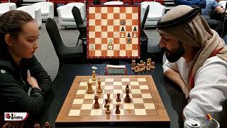 Minor piece defense - Bishop and Knight vs Rook endgame | Zhansaya Abdumalik vs Salem Saleh